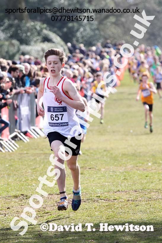 Boys under-13s Inter Counties Cross Country,  Cofton Park, Birmingham. Photo: David T. Hewitson/Sports for All Pics